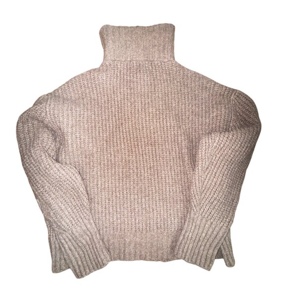 Cable Knit Half-Zip Sweater Womens 1X Sincerely Jules Tan Ribbed Y2k Chunky Cute - Picture 2 of 7